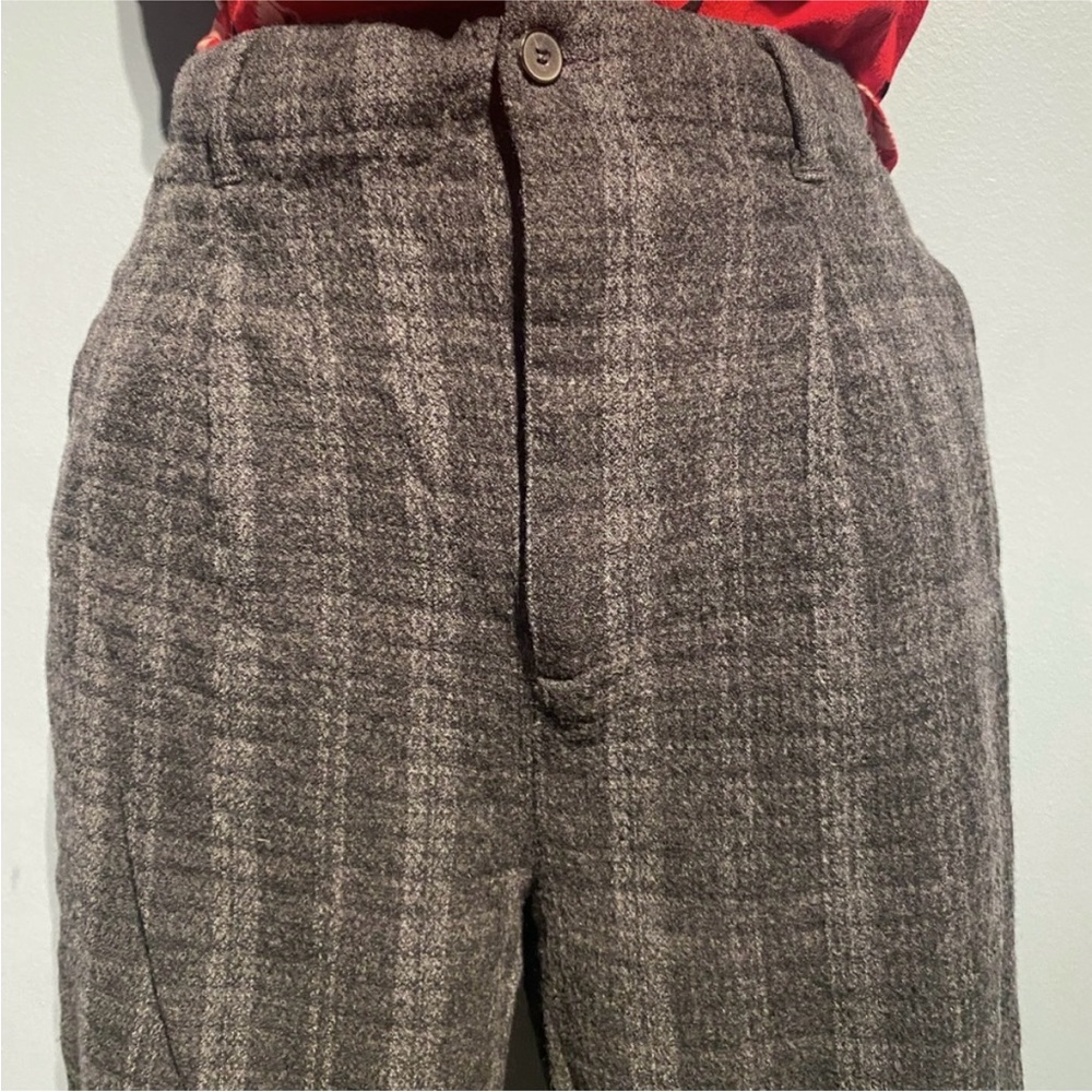 Gray Plaid Cropped Pants size small - Picture 8 of 9